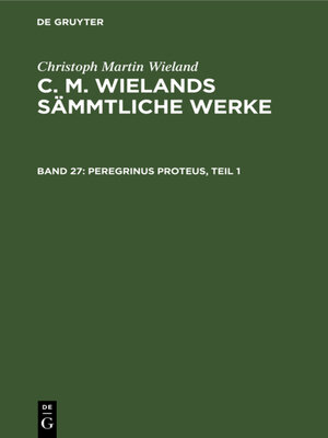 cover image of Peregrinus Proteus, Teil 1